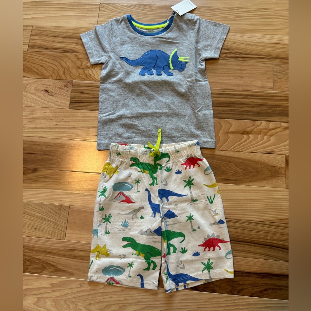 Baby Boden 3/4 NWT Dino shirt and shorts set